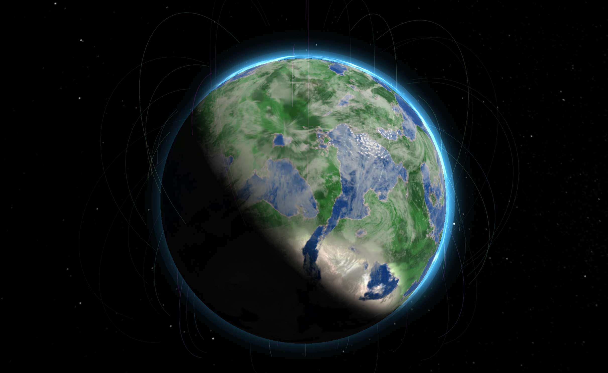 A planet in space